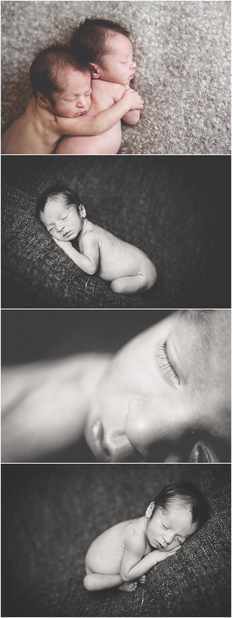 Newborn twins snuggling during session with Orlando Newborn Photographer