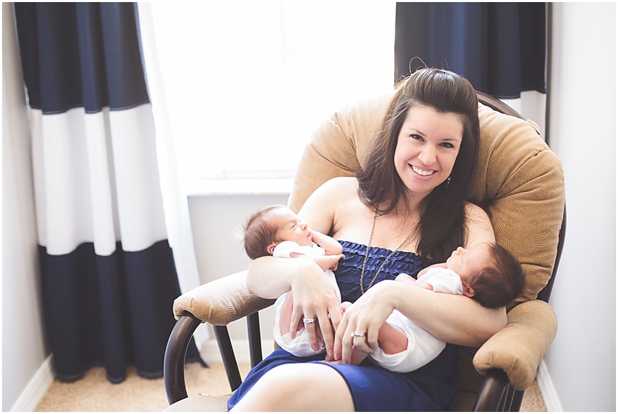 Orlando Newborn Photographer session with mom and twins