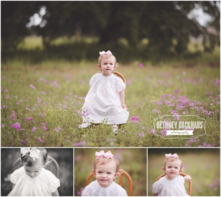 Orlando baby photographer session in wild flower field