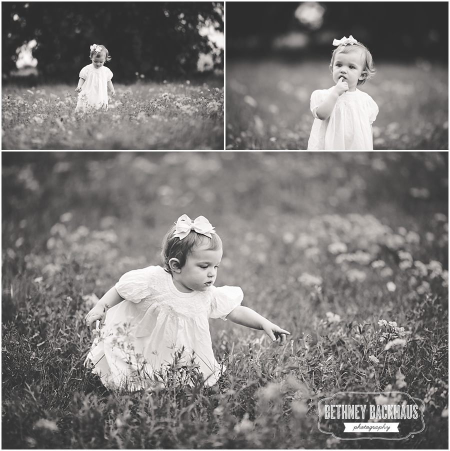 Central florida baby photographer one year session in wild flowers