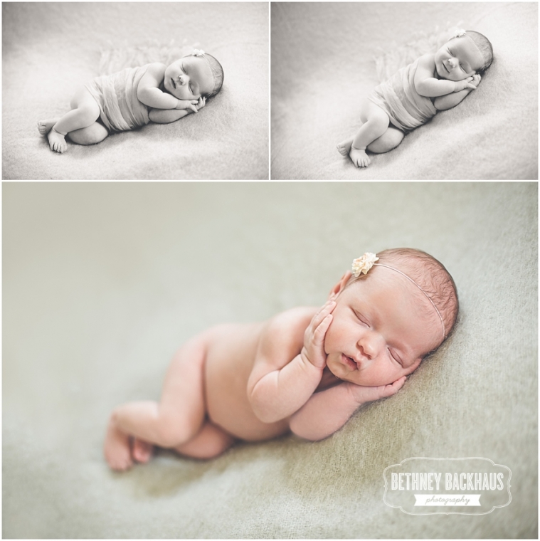 Orlando newborn photographer sweet baby pose on side