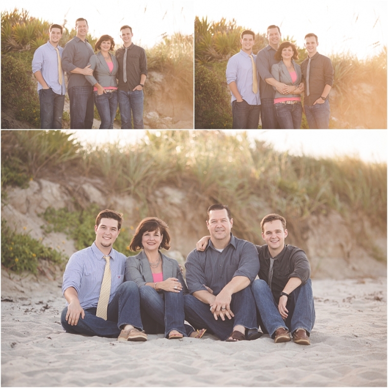 family posing for central florida beach photographer