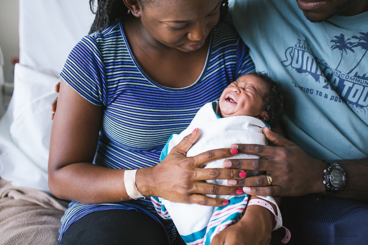 mom and dad with newborn Orlando hospital