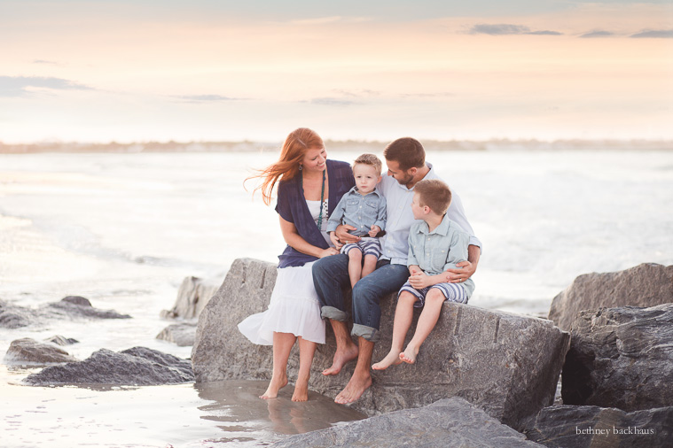 Family of 4- Sunset Beach Session | Orlando Family Photographer