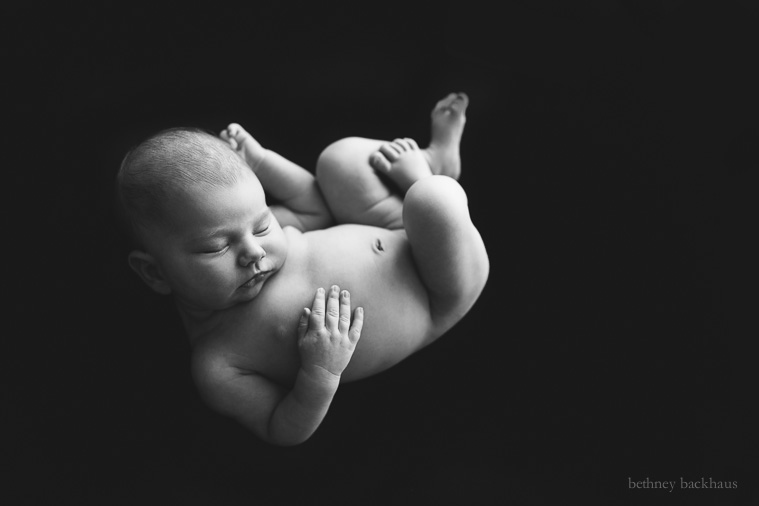 Black and white newborn photos orlando