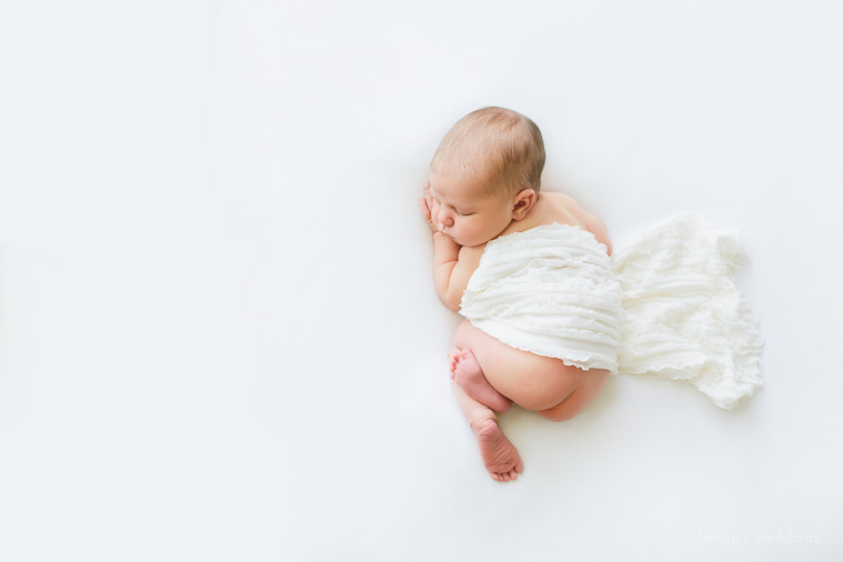 Orlando newborn photography session on simple white