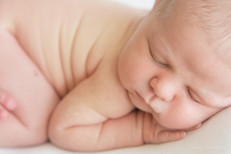 Close up newborn shot by Bethney Backhaus