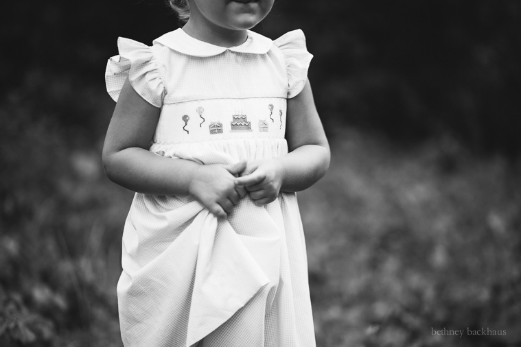 Dress details during photo shoot with Bethney Backhaus